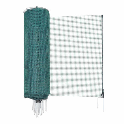 Temporary Plastic Mesh Fence with Posts, 0.9 x 50m