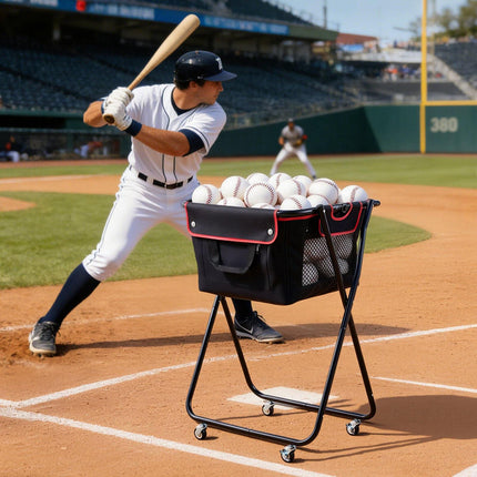 Tennis Ball Hopper Cart, 175-Ball, Foldable, Wheels