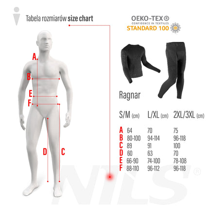 Termoaktīvs vīriešu apakšveļas komplekts, melns, L/XL