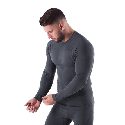 Termoaktīvs vīriešu apakšveļas komplekts, pelēks, 2XL/3XL