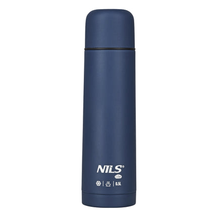 Termoss 500 ml, zils, ideāli piemērots ceļojumiem