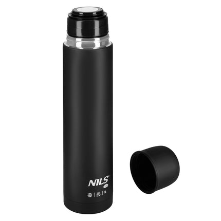 Termoss 1000 ml, melns, izolēta ceļojumu krūze