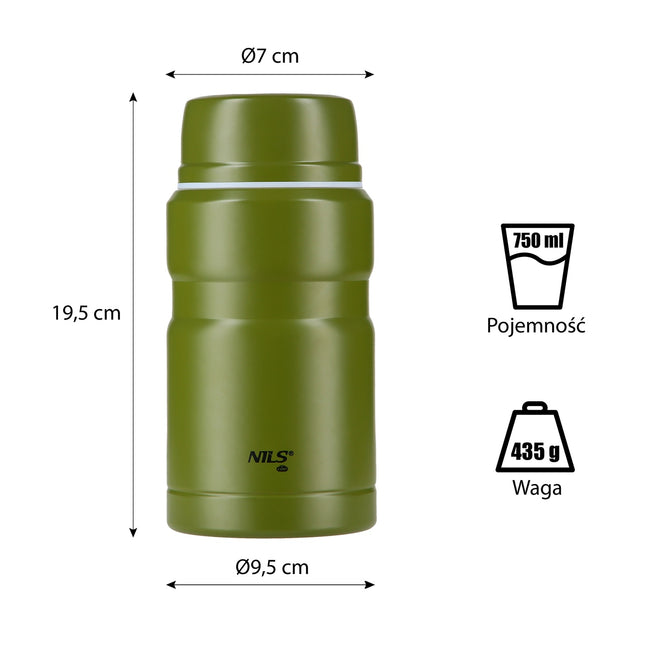 Termosu komplekts 750ml - izolēts nerūsējošais tērauds