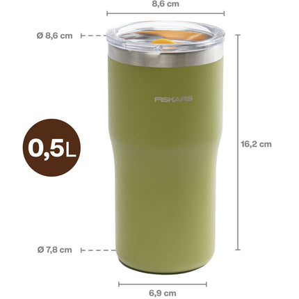 Thermos mug green 0.5 liter On-the-go mug