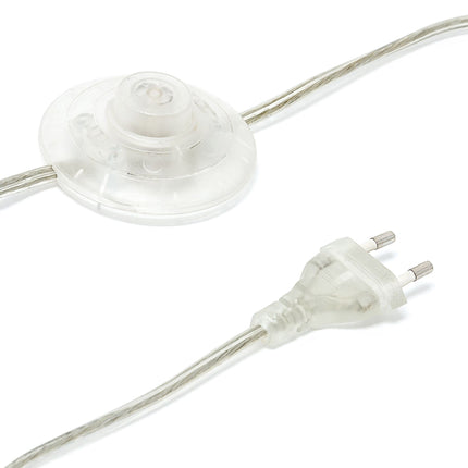 Trīs kāju grīdas lampa baltā un zelta krāsā