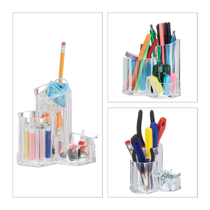 Three-piece brush holder