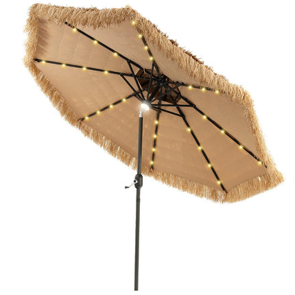 Tiki terases saulessargs 270 cm, saules enerģijas LED, slīpums