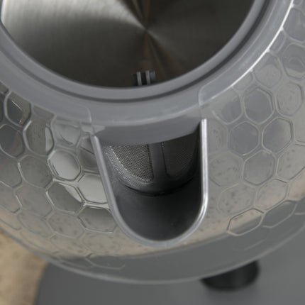 Tostera un tējkannas komplekts, 1,7 l, 4 šķēles, pelēka plastmasa