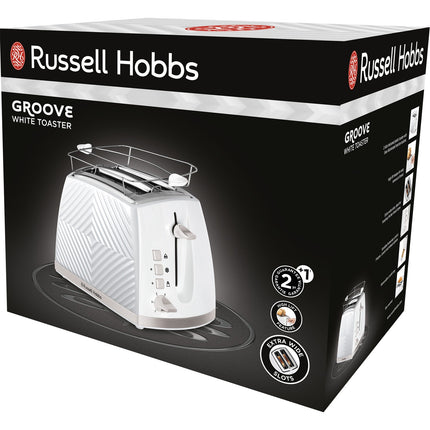 Toaster White Groove 2S Toast 26391-56