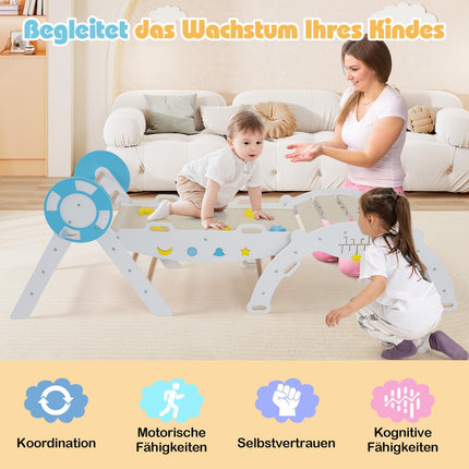 Kāpšanas komplekts mazuļiem ar slidkalniņu, arku un klucīšiem