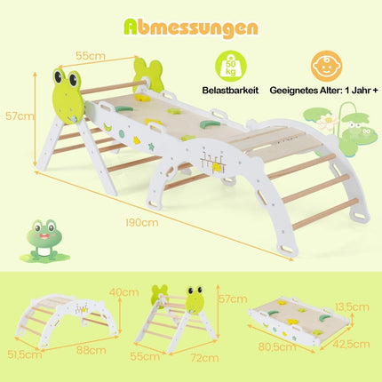Kāpšanas komplekts mazulim ar slidkalniņu un rampu - 7 vienā rotaļu vingrošanas zāle