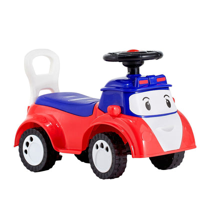 Toddler Ride-On Push Car with Music, Storage, Red