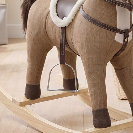 Toddler Rocking Horse with Sounds and Safety Handles, 12–36 Months, Dark Brown