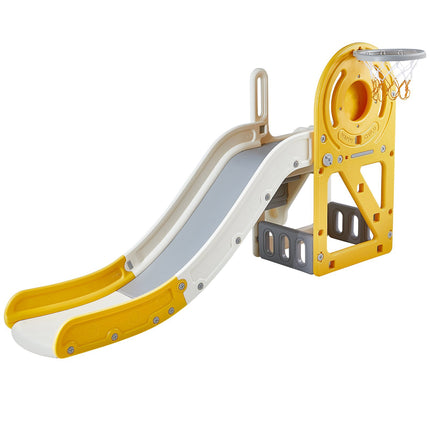 Toddler Slide Playset, Ladder, Hoop, Indoor Outdoor, 110 lb