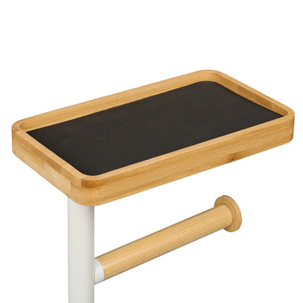 Toilet Brush and Roll Holder with Shelf