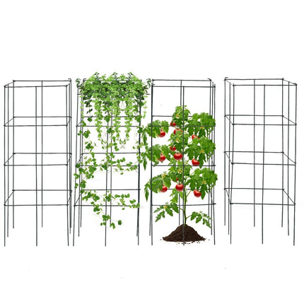 Tomātu augu atbalsta būru komplekts, metāla rāmis, 100 cm, 4 gab. iepakojumā
