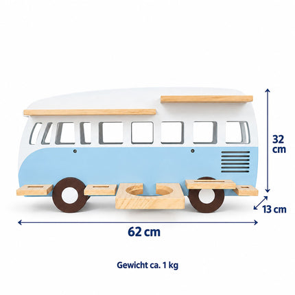 Toniebox Wall Shelf in Bus Design for Up to 25 Tonies, Magnetic, Blue