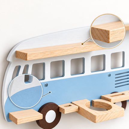 Toniebox Wall Shelf in Bus Design for Up to 25 Tonies, Magnetic, Blue