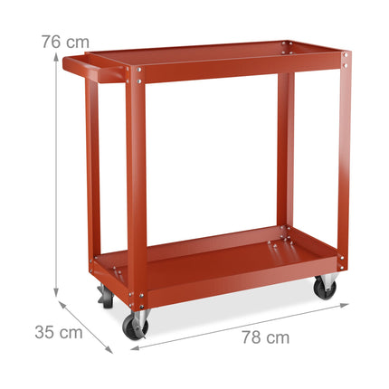 Instrumentu ratiņi ar 2 plauktiem