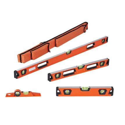 Torpedo Level Set, 48 24 16 10 in, 3 Vial