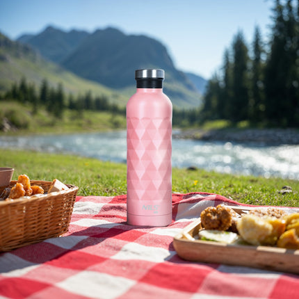 Tūristu ūdens pudele, 750 ml, rozā