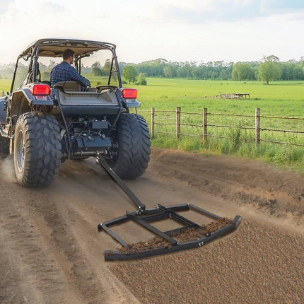 Tow-Behind Drag Harrow 66-Inch, Adjustable Bars, Pin Hitch