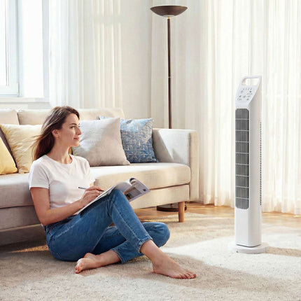 Torņa ventilators ar tālvadības pulti, 3 ātrumi, 3 režīmi, taimeris