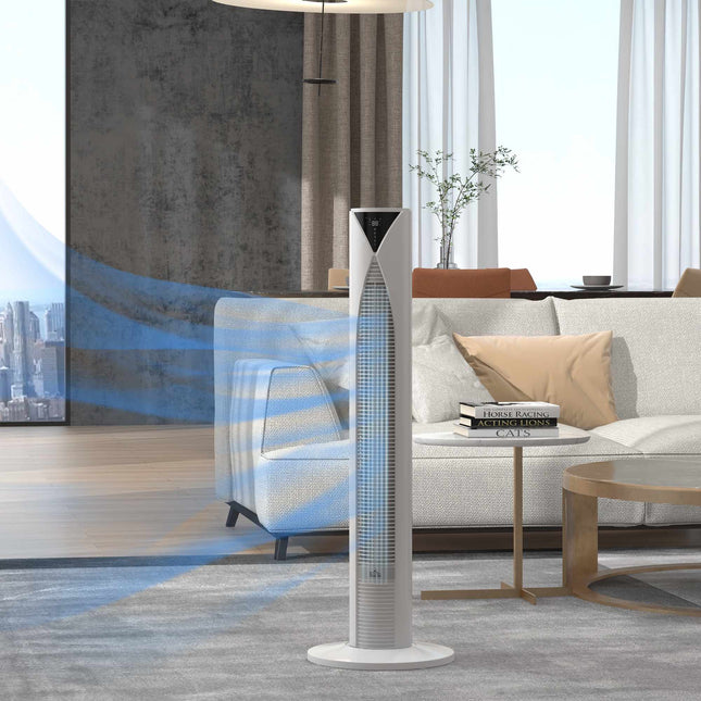 Torņa ventilators ar tālvadības pulti, 3 ātrumi, 70 svārstības