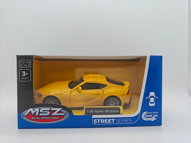 Toyota GR Supra spiedlieta modelis, mērogs 1:38, kolekcionējama automašīna