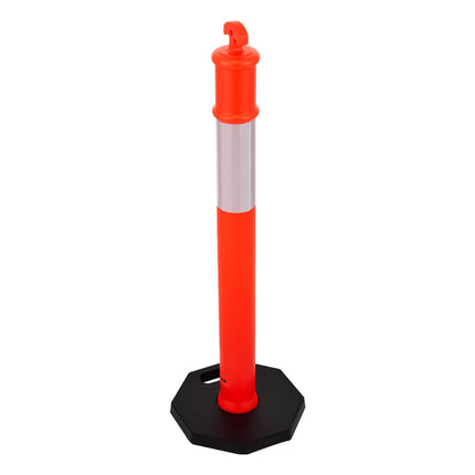 Traffic Delineator Posts 2-Pack, 1140mm, Reflective, Weighted Base