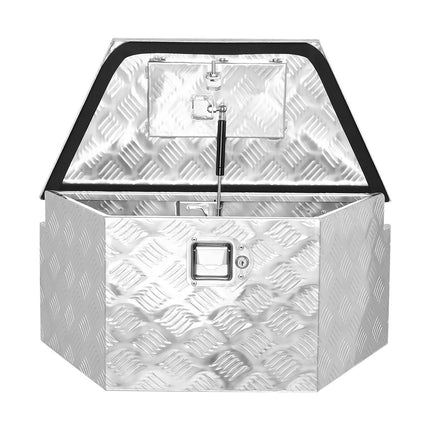 Trailer Tongue Tool Box, Aluminum 26 x 13 x 12 in, Lock