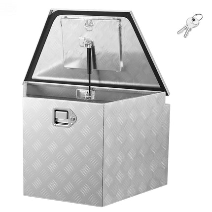Trailer Tongue Tool Box, Aluminum, Lock and Keys, 29 In