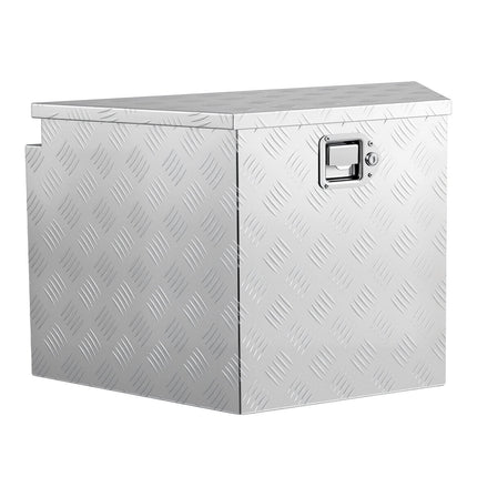 Trailer Tongue Tool Box, Aluminum, Lock and Keys, 29 In