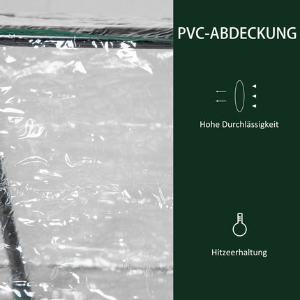Folijas siltumnīca ar logu, PVC siltumnīca, tomātu māja, aukstais rāmis, 120x60x60 cm, caurspīdīga