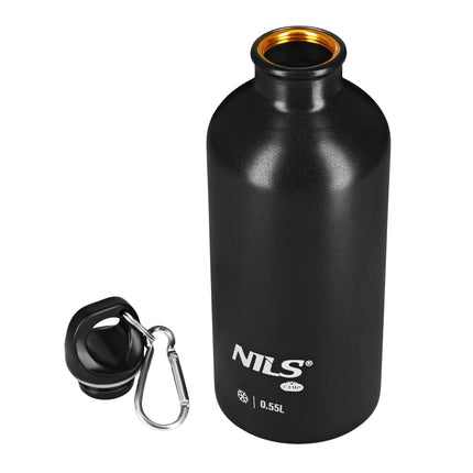 Ceļojuma pudele 550 ml, melna - hermētiska, pārnēsājama