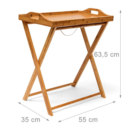 Paplātes galdiņš, bambuss, 63,5 cm, dabīgs