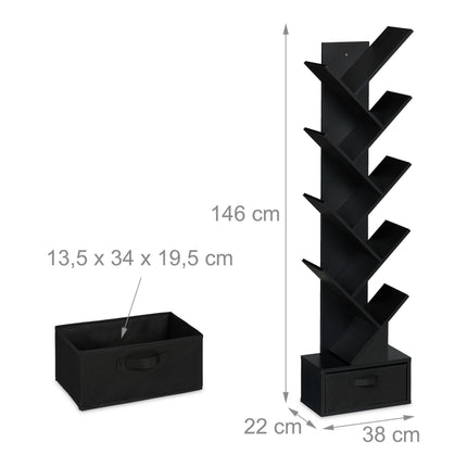 Koka formas grāmatu plaukts