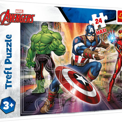 Trefl Avengers Maxi Puzle, 24 gab