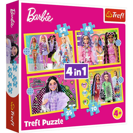 Trefl Barbie Puzzle 4 vienā komplektā