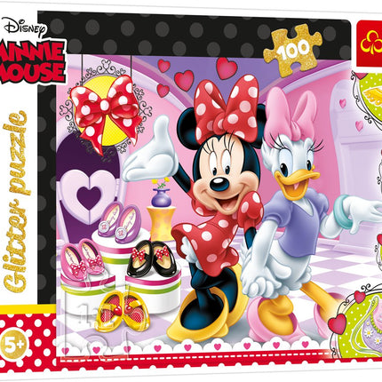 Trefl Disney mirdzošās puzles Minnie Mouse, 100 gab.