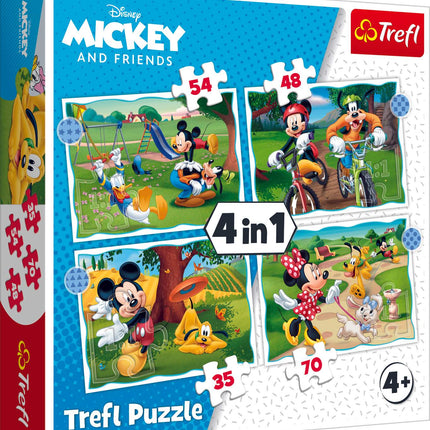 Trefl Disney puzles 4 vienā komplekts Mikijs-Pele