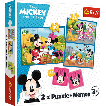 Trefl Disney puzļu komplekts Mikijs-Pele 30+48+M24