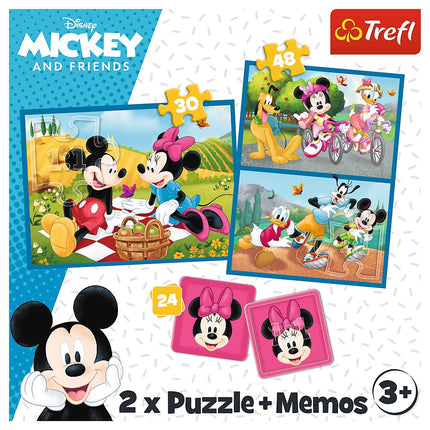 Trefl Disney puzļu komplekts Mikijs-Pele 30+48+M24