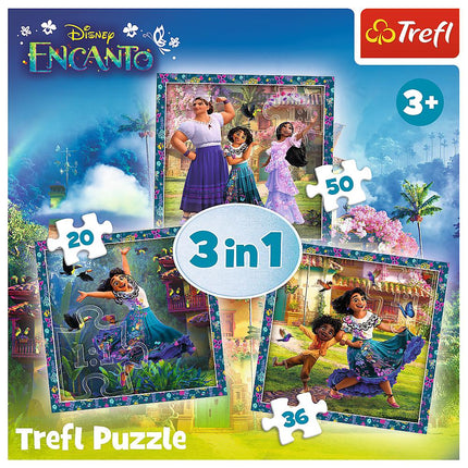 Trefl Encanto Puzle 3 vienā komplektā