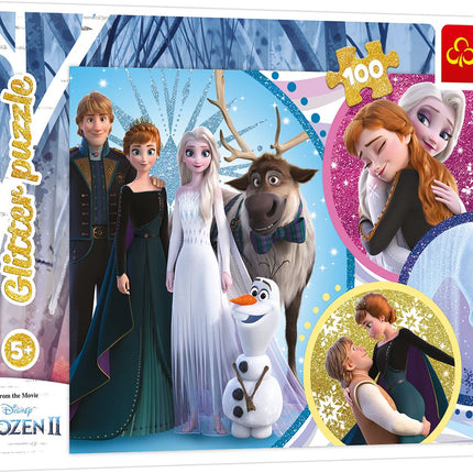 Trefl Frozen mirdzošo puzle "Ledus sirds II", 100 gab.