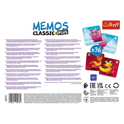 Trefl Memo Classic Plus jauki monstri