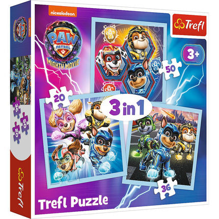 Trefl Paw Patrol Puzzle 3 vienā komplektā