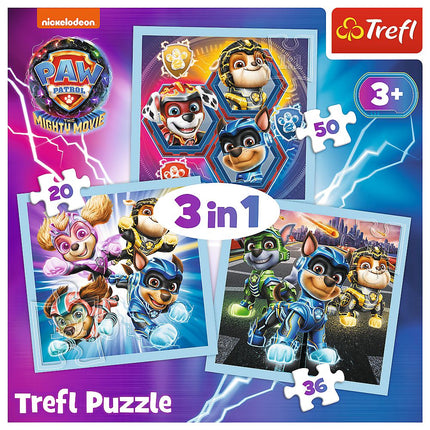 Trefl Paw Patrol Puzzle 3 vienā komplektā