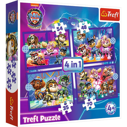 Trefl Paw Patrol Puzzle 4 vienā komplektā