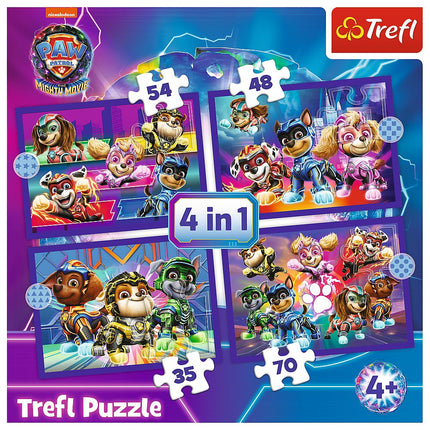 Trefl Paw Patrol Puzzle 4 vienā komplektā